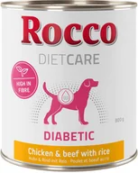 Mokra karma dla psów - Rocco Diet Care Diabetic, kurczak z wołowiną i ryżem - 24 x 800 g - miniaturka - grafika 1