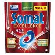 Płyny do naczyń - Somat Excellence 4w1 Tabletki do Zmywarki GIGA 56 szt - miniaturka - grafika 1