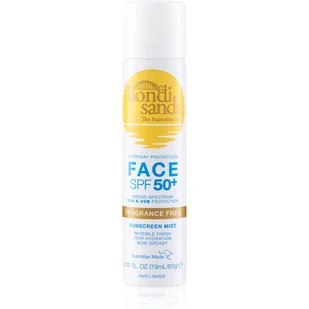 Spray przeciwsłoneczny Bondi Sands SPF50+ Fragrance Free Sunscreen Face Mist 79 ml (810020172140) - Balsamy i kremy do opalania - miniaturka - grafika 1