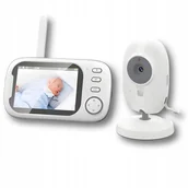 Elektroniczne nianie i monitory oddechu - ELEKTRONICZNA NIANIA BEZPIECZEŃSTWO EKRAN LCD 3.5" KAMERA DLA DZIECKA - miniaturka - grafika 1