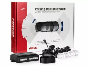 AMIO Czujniki parkowania AMiO z buzzerem 4 sensory 22mm białe P17-0027 - Czujniki parkowania - miniaturka - grafika 1