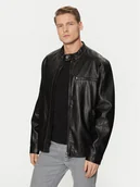 Kurtki męskie - Guess Kurtka z imitacji skóry M5RL00 WGU60 Czarny Regular Fit - miniaturka - grafika 1