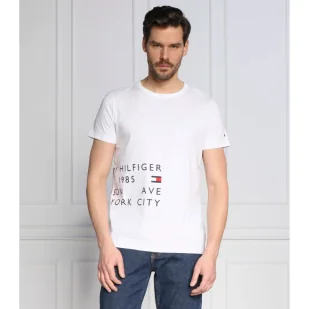Tommy Hilfiger T-shirt OFF PLACEMENT | Slim Fit - Koszulki męskie - miniaturka - grafika 1