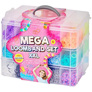 ZESTAW GUMEK gumki kolorowe XXL robienia ozdób BRANSOLETEK loomband pudełko - Zabawki kreatywne - miniaturka - grafika 1