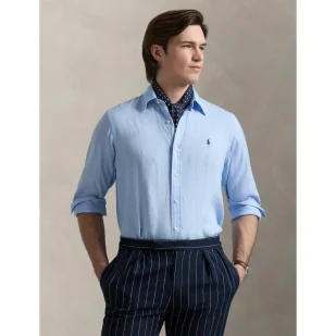 POLO RALPH LAUREN Lniana koszula Custom fit - Koszule męskie - miniaturka - grafika 1