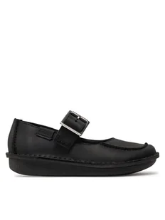 Clarks Półbuty Funny Bar 26176442 Czarny - Półbuty damskie - miniaturka - grafika 1