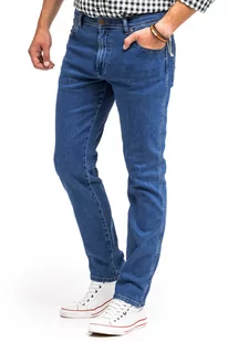 Wrangler Texas Slim Męskie Spodnie Jeansowe The Stone Ride W12Syi39U-W38 L30 - Spodnie męskie - miniaturka - grafika 1