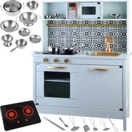 Zabawki AGD - Jokomisiada Miętowa drewniana Kuchnia dla dzieci garnki ZA4128 - miniaturka - grafika 1