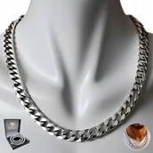 Naszyjniki męskie - Łańcuszek SREBRO 925 Męski Srebrny Łańcuch 7mm DIAMENTOWANY PEŁNY - inna (Inny) - miniaturka - grafika 1