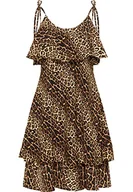 Sukienki - faina Sukienka z nadrukiem leoprint damska 19222826, beżowy Leo, L - miniaturka - grafika 1