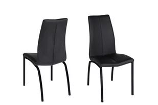 D2.Design Krzesło Asama black PU czarne nogi 187607 - Krzesła - miniaturka - grafika 1