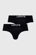 Majtki męskie - Levi's slipy 2-pack męskie kolor czarny - miniaturka - grafika 1