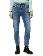 Spodnie damskie - Street One Damskie spodnie dżinsowe A375886 Tapered, Blue Denim Random Washed, W28/L28, Niebieski denim, sprany losowo, 28W / 28L - miniaturka - grafika 1