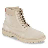 Botki męskie - Trzewiki Calvin Klein Jeans Eva Mid Laceup Boot Suede YM0YM00802 Plaza Taupe/Apricot Orange 0HE - miniaturka - grafika 1