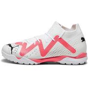 Piłka nożna - PUMA Unisex Future Match Tt + Mid Jr buty piłkarskie dla dzieci, Puma White PUMA Black Fire Orchidea, 34.5 EU - miniaturka - grafika 1