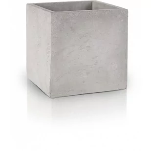 Osłonka doniczki kwadratowa wewnętrzna 16 cm szary beton - Donice - miniaturka - grafika 1