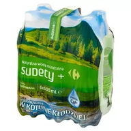 Woda - Carrefour Sudety+ Naturalna woda mineralna lekko gazowana 6 x 500 ml - miniaturka - grafika 1