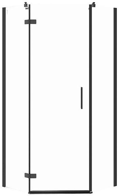 Cersanit Kabina PRYSZNICOWA PIĘCIOKĄTNA CITY CZARNA 90X90X195 LEWA TRANS.