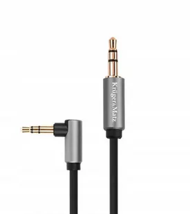 Kruger&Matz KM1232 Kabel jack 3.5 wtyk stereo - 3.5 wtyk kątowy stereo 1m Basic LEC-KM1232 - Kable - miniaturka - grafika 1