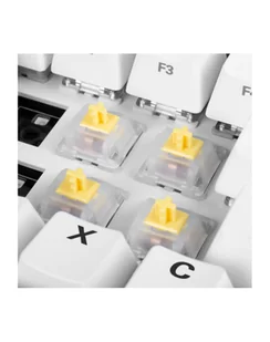 Sharkoon Gateron Cap Milky-Yellow switch set, button switches yellow/Kolor: BIAŁY, 35 pieces - Klawiatury - miniaturka - grafika 1