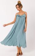 Sukienki - Sukienka na cienkich ramiączkach w kolorze agawy M743, Kolor agawa, Rozmiar L, MOE - Primodo.com - miniaturka - grafika 1