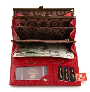 Zestaw prezentowy: duży, skórzany portfel damski, brelok i długopis — Peterson - Gadżety dla niej i dla niego Zestaw prezentowy: duży, skórzany portfel damski, brelok i długopis — Peterson - Gadżety dla niej i dla niego - miniaturka - grafika 7