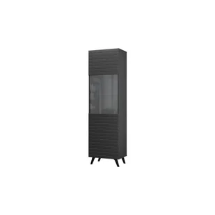 Witryna Czarna Diverse Restol Front FR3, C275 Dąb Craft, Na Cokole - Witryny - miniaturka - grafika 1