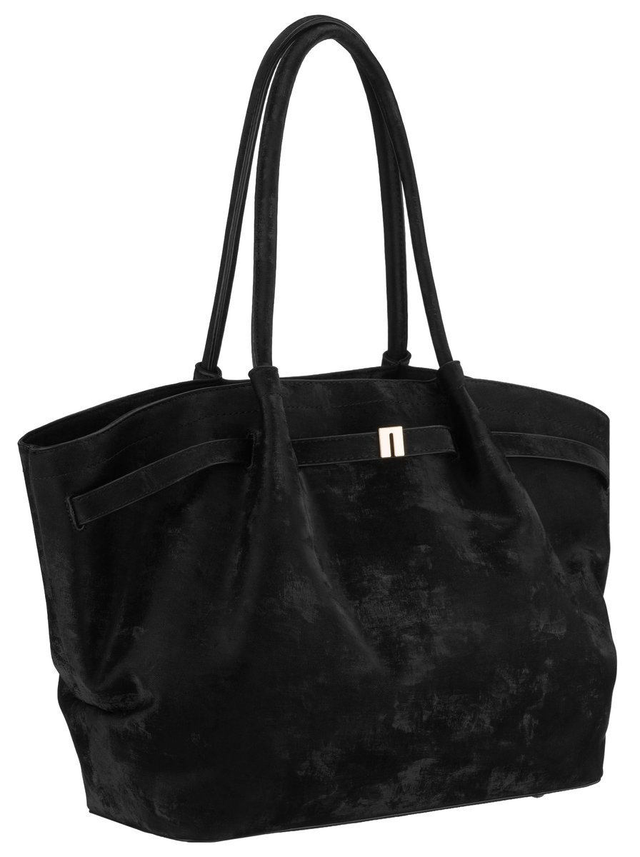 Torebka shopperka Peterson damska pojemna A4 duża shopper bag miejska czarna