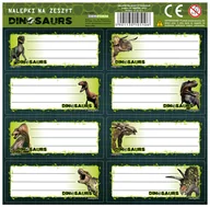 Szkolne artykuły papiernicze - Derform, Naklejki Na Zeszyty, Dinozaur - miniaturka - grafika 1