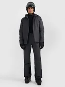 Spodnie narciarskie - 4F Spodnie narciarskie z szelkami membrana 5000 męskie - szare XXL - miniaturka - grafika 1