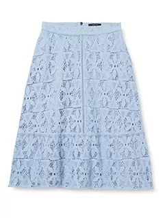 Spódnice - Spódnica z delikatnej koronki, Niebieski III, 36 - grafika 1