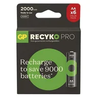 Ładowarki i akumulatory - Akumulatorki, AA (HR6), 1.2V, 2000 mAh, GP, kartonik, 6-pack, ReCyko Pro - miniaturka - grafika 1