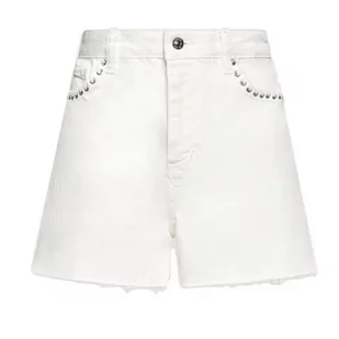 Spodenki damskie Guess ecru krótkie szorty jeansowe-W25 - Spodenki damskie - miniaturka - grafika 1