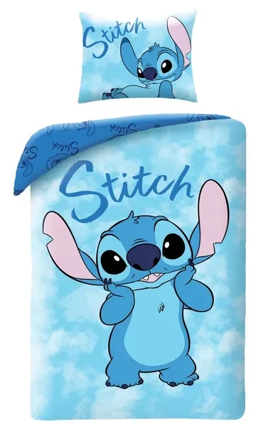 Pościel bawełniana 160x200 Lilo i Stitch Hit Młodzieżowa niebieska