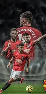 Podkładki pod mysz - PODKŁADKA POD MYSZ Nadruk 22x18cm Manchester United Bruno Fernandes Prezent - miniaturka - grafika 1