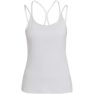 Bluzki damskie - Koszulka damska adidas Studio Slim Strappy Back Tank Top biała HE3141 M - miniaturka - grafika 1