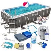 Baseny ogrodowe - Basen ogrodowy, stelażowy, Bestway 56721, zestaw 18w1, 404x201x100 cm - miniaturka - grafika 1