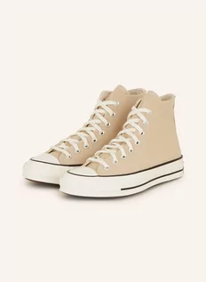 Sneakersy damskie - Converse Wysokie Sneakersy Chuck 70 beige - grafika 1