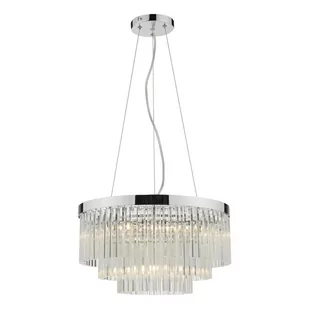 Żyrandol Giovana 5 Light Pendant Polished Chrome Clear Glass - Lampy sufitowe - miniaturka - grafika 1