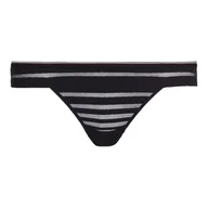 Majtki damskie - TOMMY HILFIGER STRINGI DAMSKIE MAJTKI 1P THONG CZARNE r.S - miniaturka - grafika 1