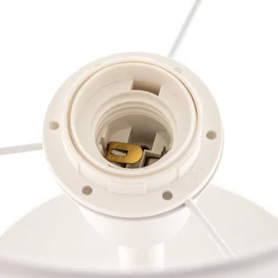 Lampa stołowa Helen, tekstylny klosz biało-złota - Lampy stojące - miniaturka - grafika 5