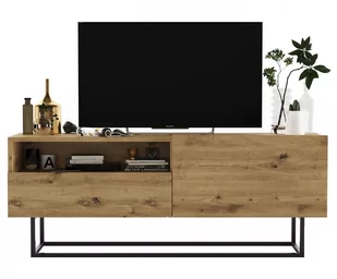 Komoda Rtv, Półka, Loft, Enjoy, 120X35X46 Cm, Dąb Artisan, Mat - Szafki RTV - miniaturka - grafika 1