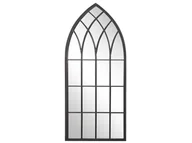 Lustra - Metalowe Lustro Ścienne Okno 50 X 115 Cm Czarne Cassel - miniaturka - grafika 1