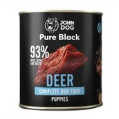 Mokra karma dla psów - John Dog Pure Black Junior Karma mokra dla szczeniąt Jeleń 800 g - miniaturka - grafika 1