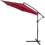 Parasole ogrodowe - Parasol ogrodowy czerwony alu Ø300cm + pokrowiec UV50+ - miniaturka - grafika 1
