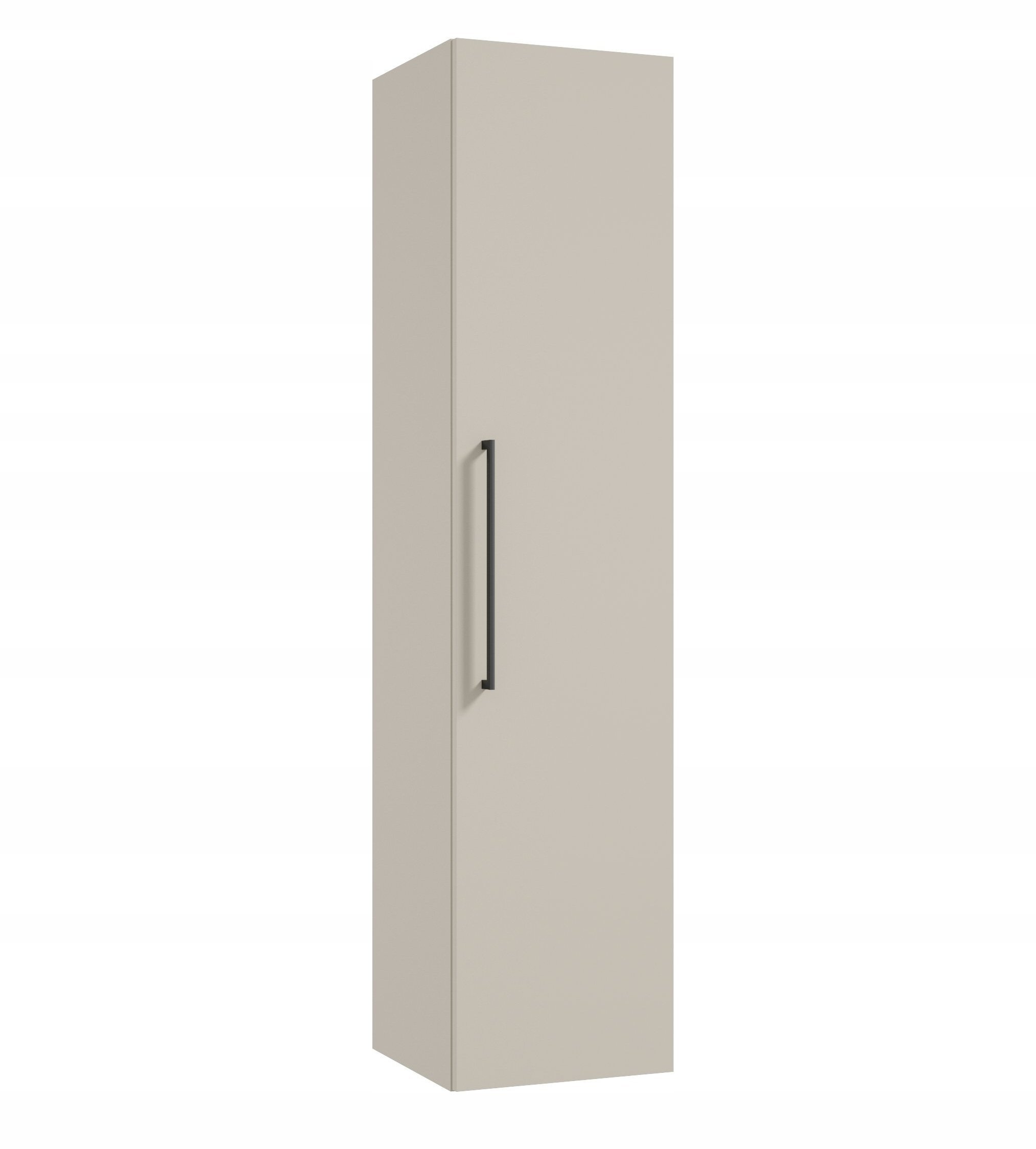 Deftrans Słupek łazienkowy wysoka szafka wisząca kaszmir czarny uchwyt 140x33 cm Pinia