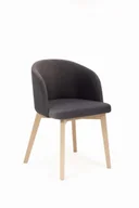 Krzesła - Flavio 2 krzesło tapicerowane ciemny szary nogi dąb sonoma - miniaturka - grafika 1