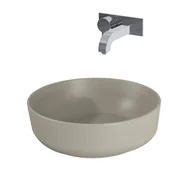 Umywalki - Beżowa Umywalka Nablatowa 42 Elita Lorca - miniaturka - grafika 1