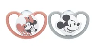 Smoczki uspokajające - NUK Disney Mickey Mouse Klasyczny smoczek dziecięcy Ortodontyczne Silikon Szary, Czerwony - miniaturka - grafika 1