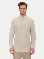 Koszule męskie - Calvin Klein Koszula K10K114488 Beżowy Regular Fit - miniaturka - grafika 1